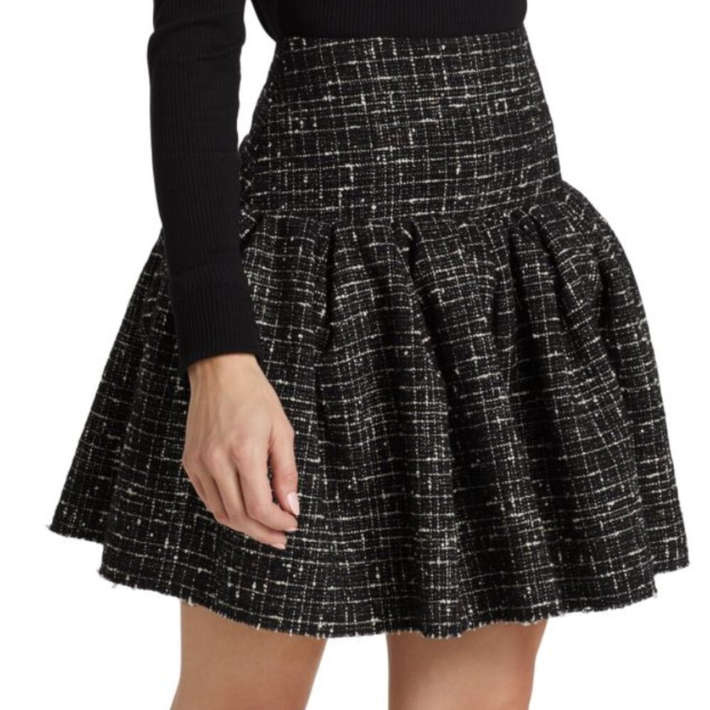 Jason Wu Collection Womens Tweed Ruffle Mini Skirt Size 8